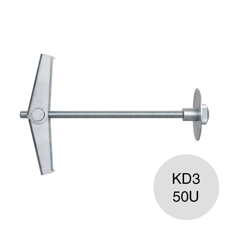 Taco de vuelco KD 3 resorte plegable 95mm caja x 50u