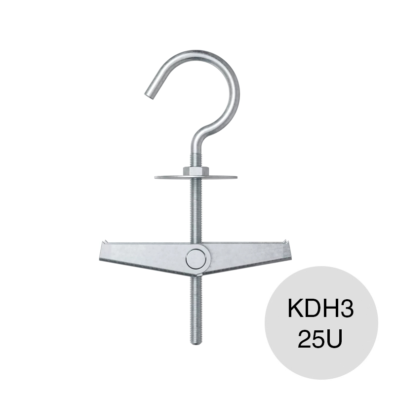 Taco de vuelco KDH 3 resorte plegable 105mm caja x 25u