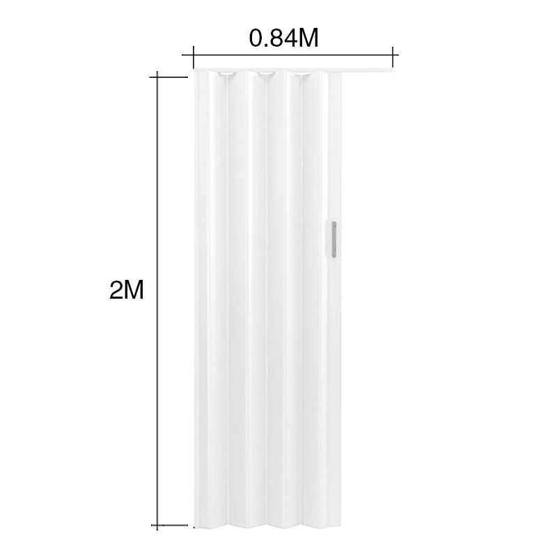 Puerta interior plegadiza ciega PVC blanco 10mm x 840mm x 2m