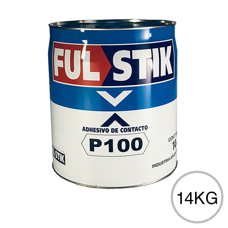 Adhesivo doble contacto P-100 multiples usos extra fuerte transparente lata x 14kg