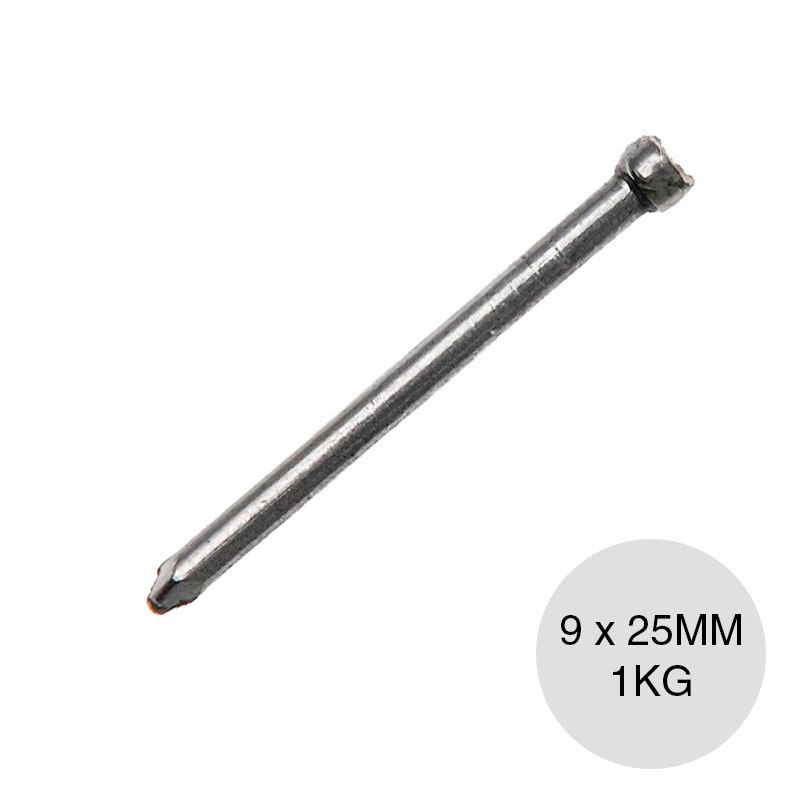 Clavo acero cabeza perdida 9 x 25mm bolsa x 1kg