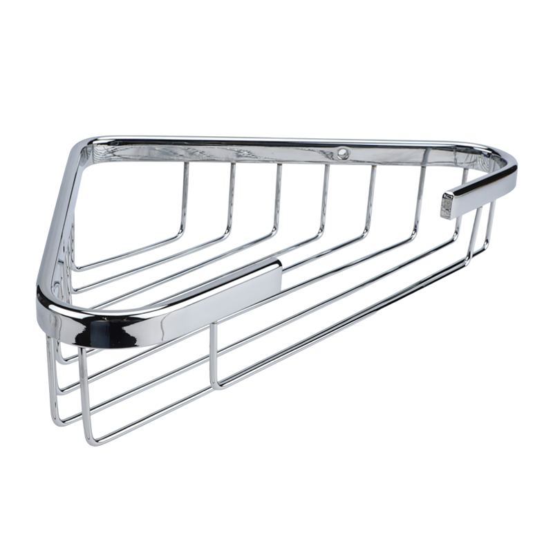 Estante esquinero metalico p/baño cromo brillante 50mm x 200mm x 270mm