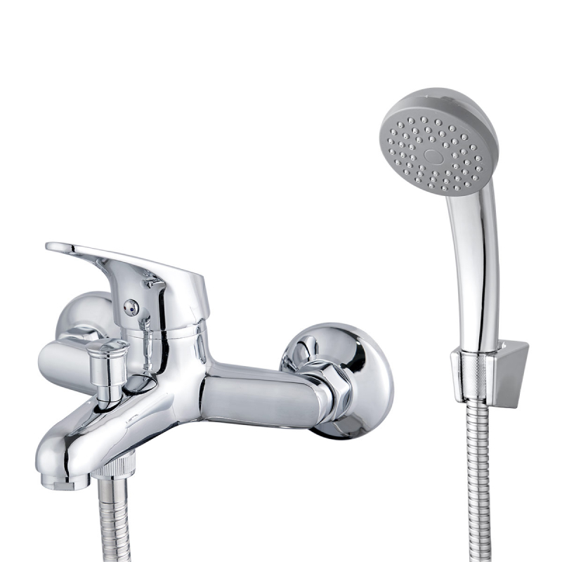 Griferia bañera metalica Obi monocomando exterior cromo brillante