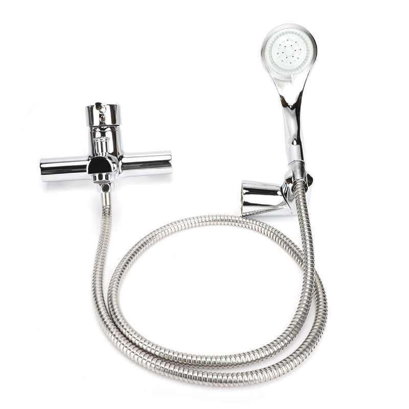 Griferia bañera metalica Rin monocomando exterior cromo brillante