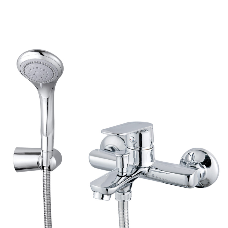 Griferia bañera metalica Amur monocomando exterior cromo brillante