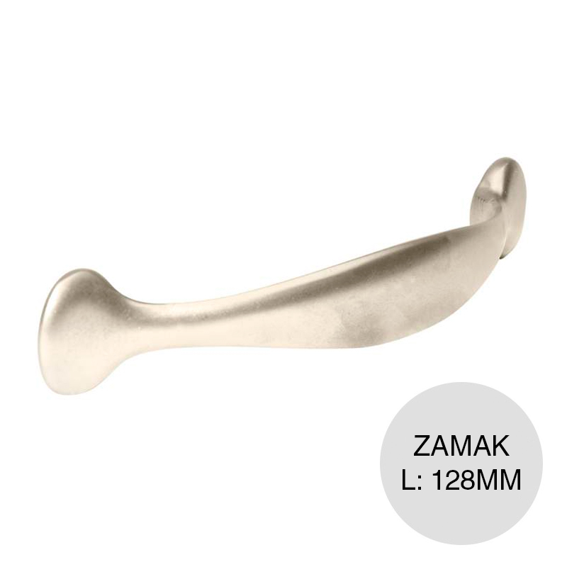 Tirador p/muebles Euro CB5 zamak niquel mate 128mm