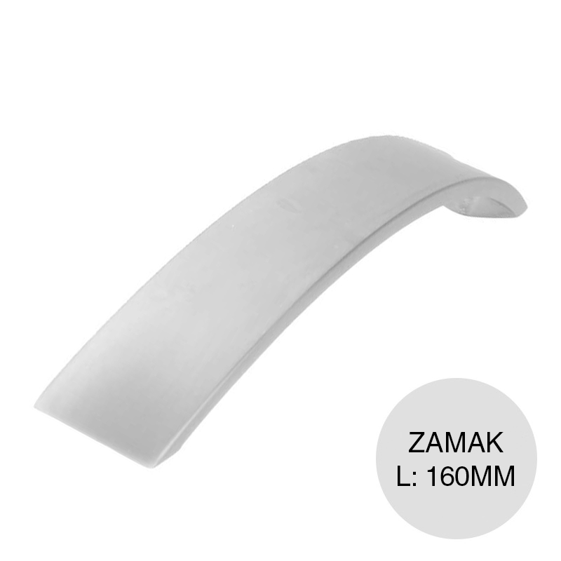 Tirador p/muebles Euro L25 zamak cromo mate 160mm