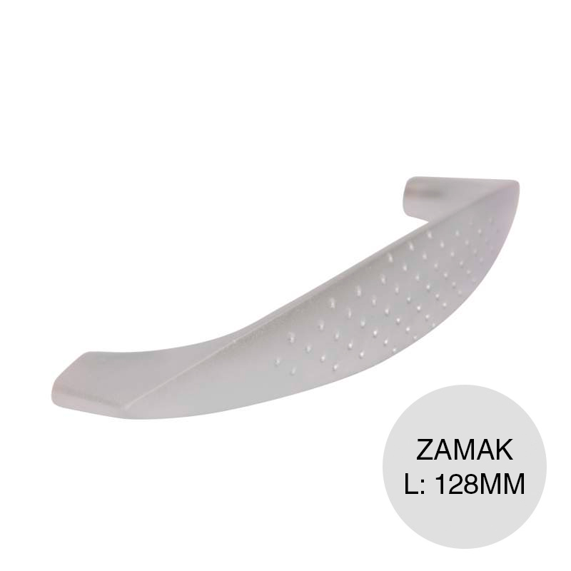 Tirador p/muebles Euro MP zamak cromo mate 128mm