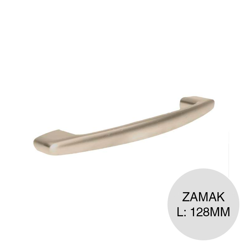 Tirador p/muebles Euro TR zamak niquel mate 128mm