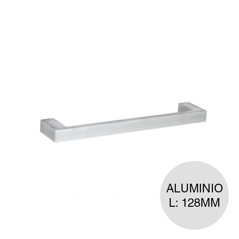 Tirador p/muebles Alumina UC10 aluminio anodizado mate 128mm