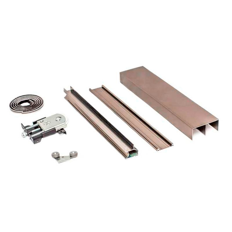 Sistema corredizo p/placard 2 hojas 50kg aluminio 2.20m x 3m