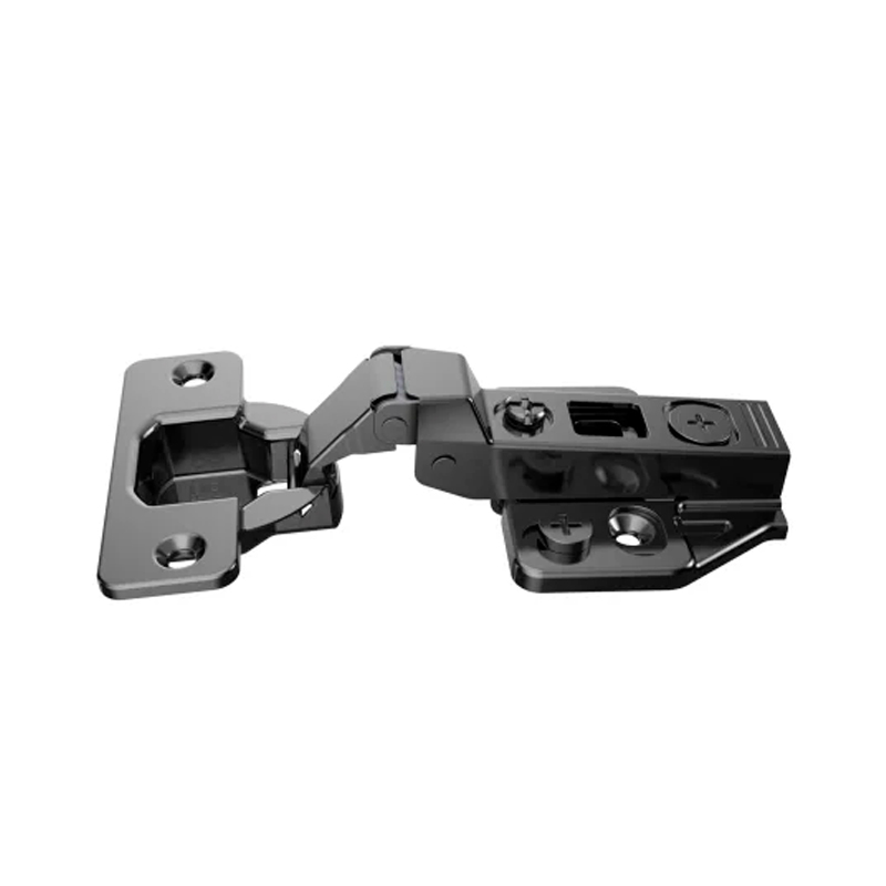 Bisagra cazoleta clip cierre suave codo 9° base 3D aluminio negro ø 35mm