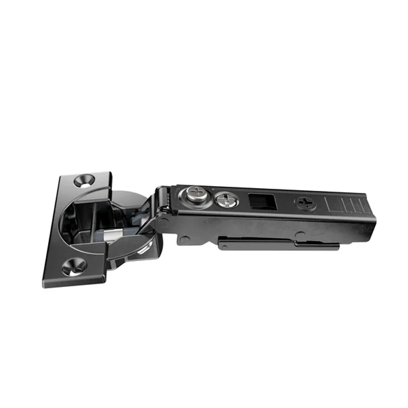 Bisagra cazoleta clip cierre suave POM codo 0° base 3D aluminio negro ø 35mm