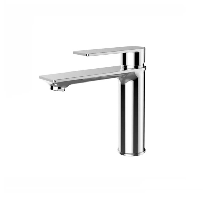 Griferia lavatorio metalica Berlin sobremesada monocomando pico bajo cromo brillante