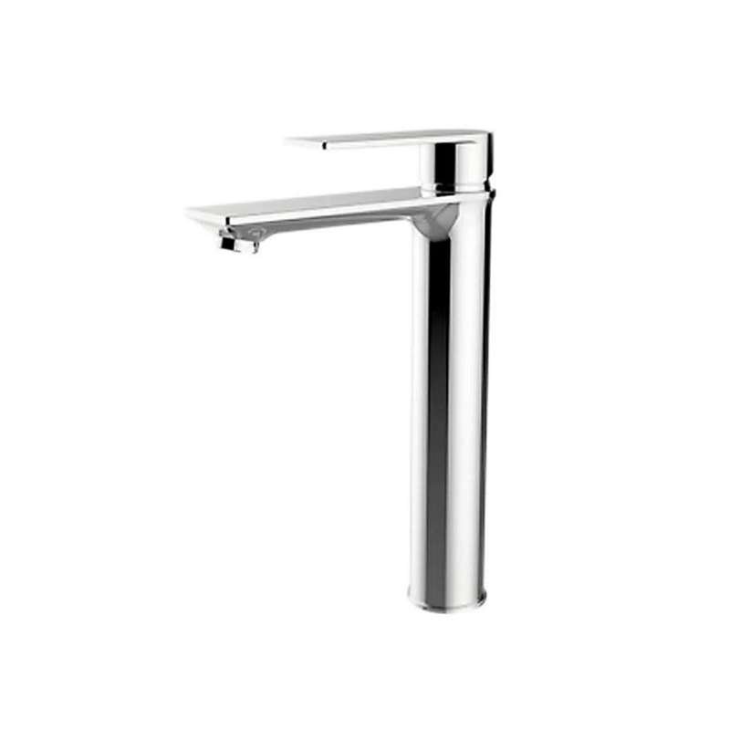 Griferia lavatorio metalica Berlin sobremesada monocomando pico alto cromo brillante