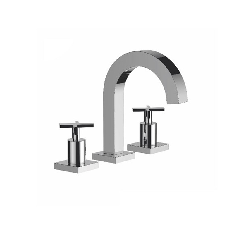 Griferia lavatorio metalica Doha sobremesada doble comando cromo brillante