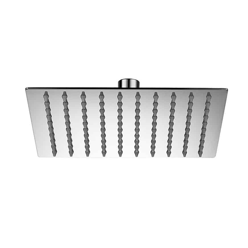 Flor ducha metalica cuadrada cromo brillante 8" 200mm x 200mm