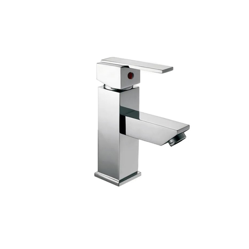 Griferia lavatorio metalica Barcelona sobremesada monocomando pico bajo cromo brillante