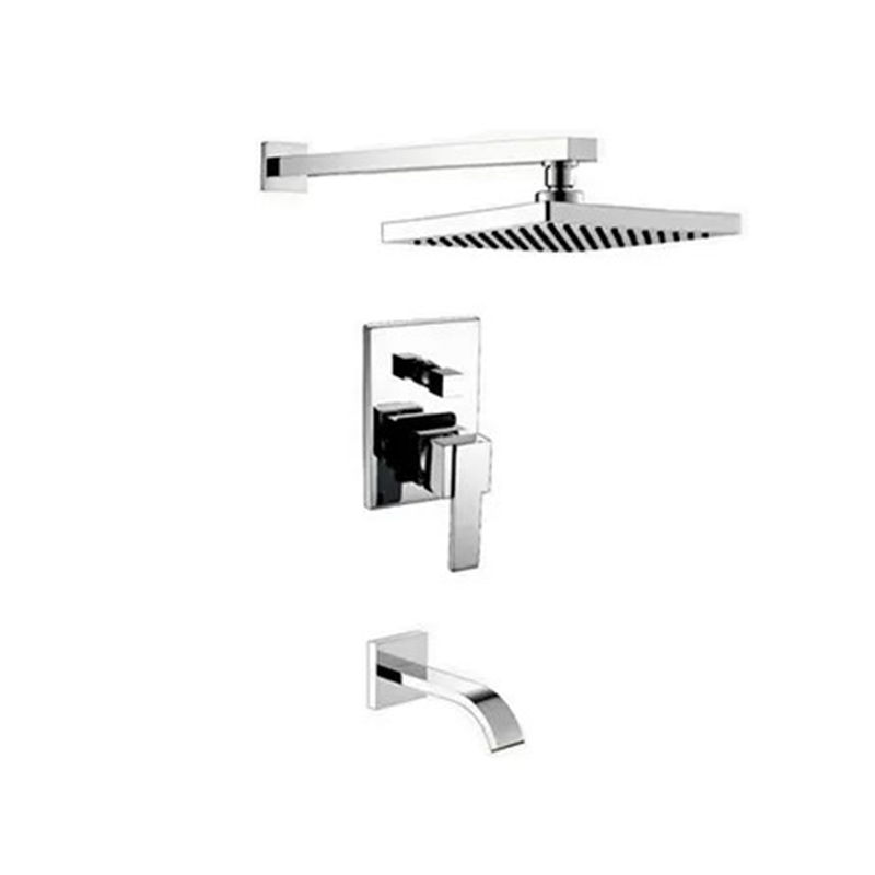 Griferia ducha metalica Barcelona Londres embutir monocomando con transferencia cromo brillante