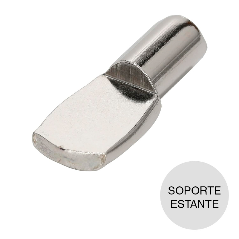 Soporte estante p/embutir acero niquelado ø 5mm