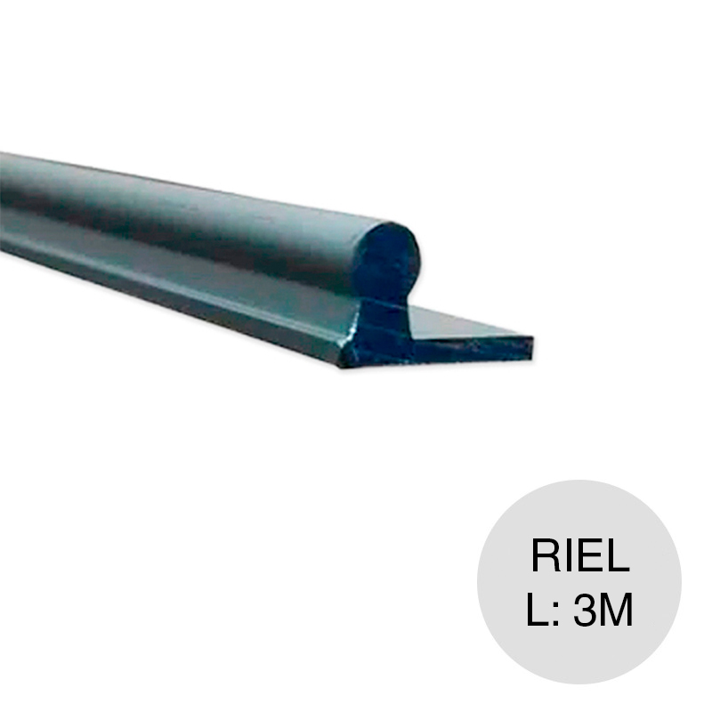 Riel superior inferior Infront 50K p/placard sistema corredizo aluminio anodizado natural 3m