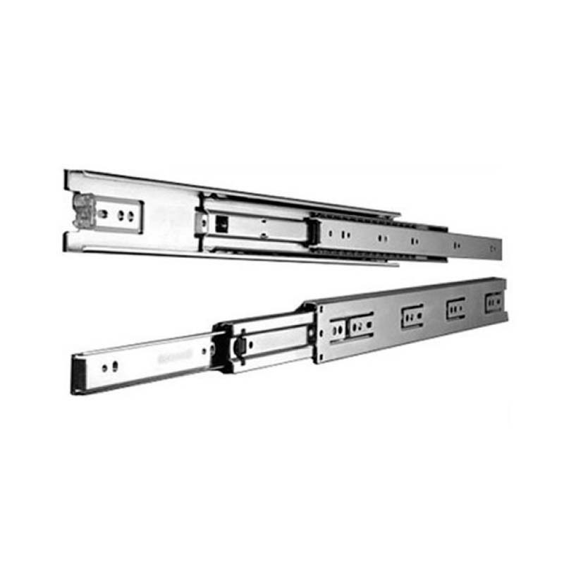 Corredera telescopica 30kg acero zincado c/amortiguador 45mm x 450mm