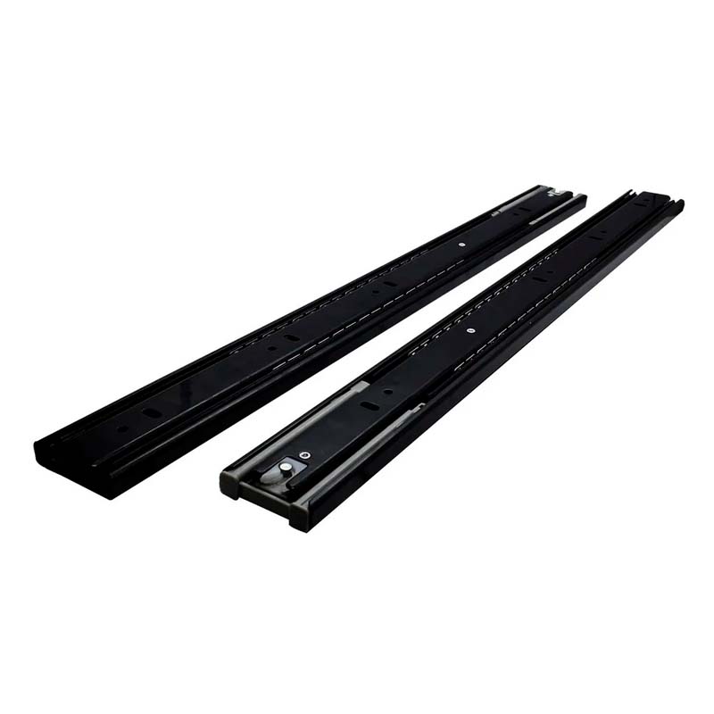 Corredera telescopica 30kg acero negro c/amortiguador 45mm x 500mm