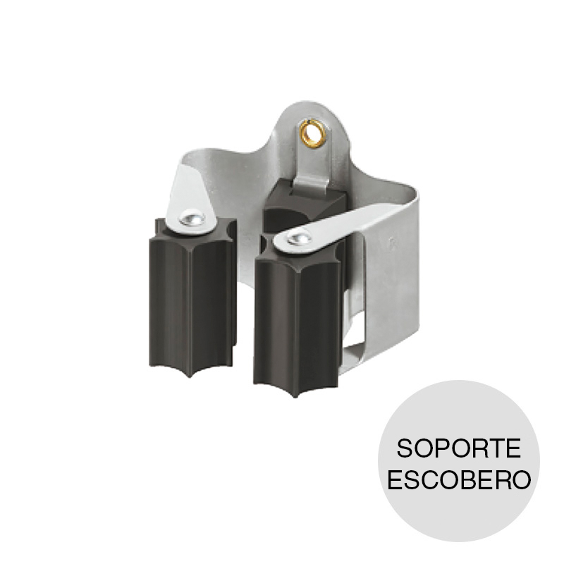 Soporte individual p/armario escobero acero galvanizado 23mm - 28mm