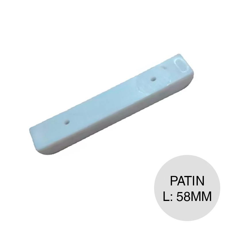 Patin p/clavar polipropileno blanco 6.5mm x 58mm