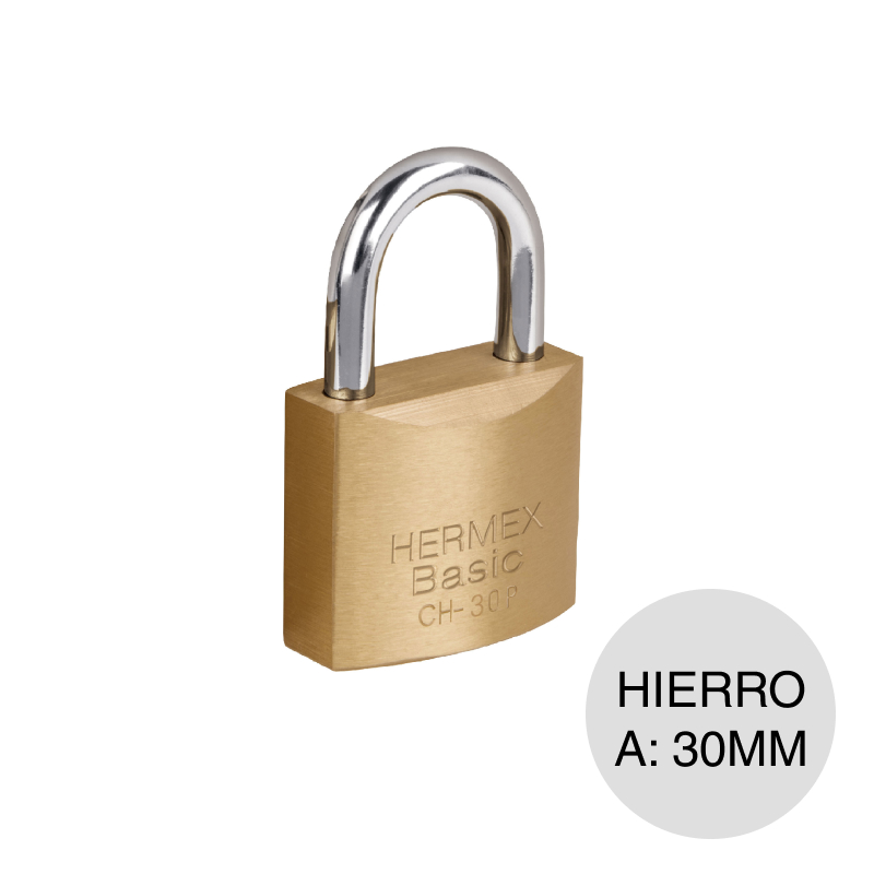 Candado hierro Basic laton 30mm