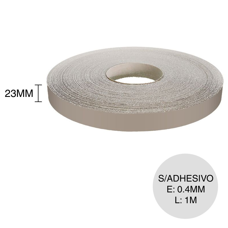 Canto ABS sin adhesivo ST9 gris arcilla 0.4mm x 23mm x 1m