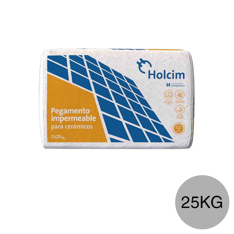 Adhesivo cementicio impermeable ceramicos exterior interior bolsa x 25kg