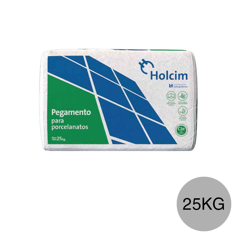 Adhesivo cementicio porcelanato exterior interior bolsa x 25kg