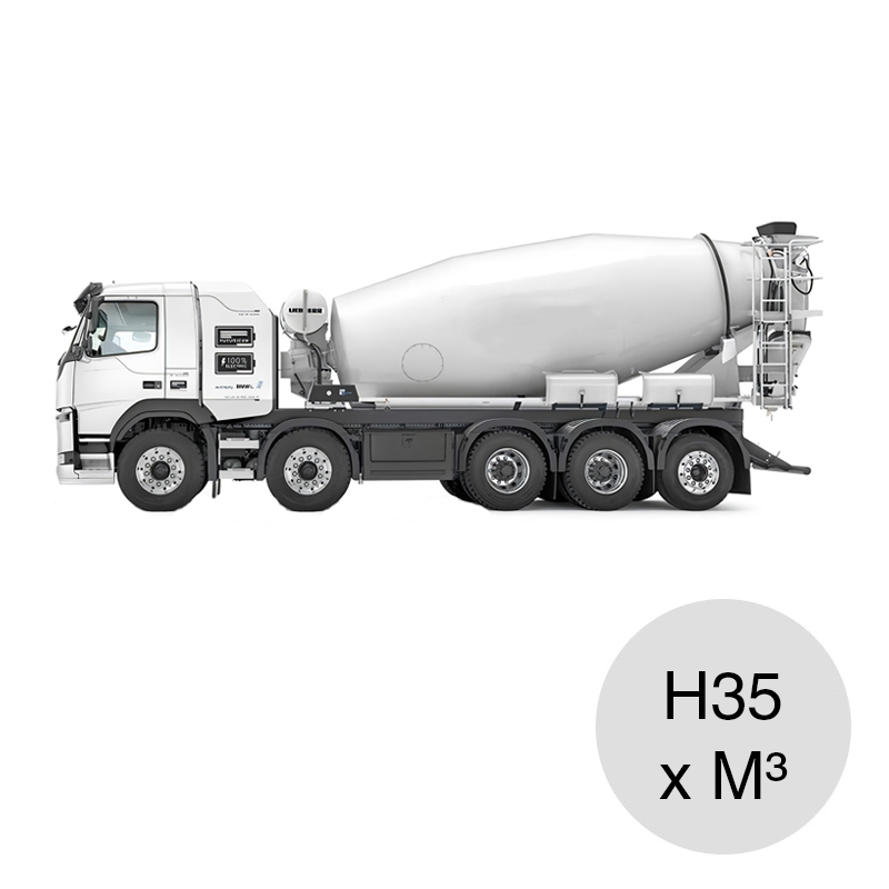 Hormigon estructural elaborado H35 10 + 2 descarga directa x m³