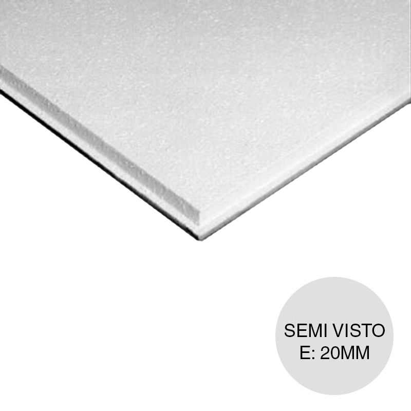 Placa cielorraso desmontable Cosmos Estandar borde semi visto blanca salpicada 20mm x 610mm x 610mm