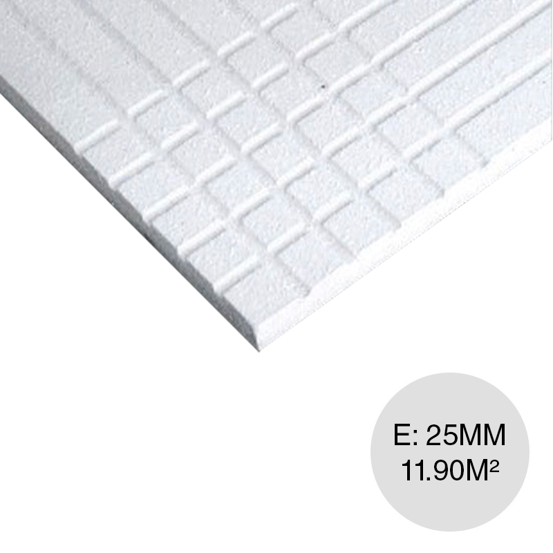 Placa cielorraso desmontable Escuadra Estandar borde visto blanca salpicada 25mm x 610mm x 610mm 32u x caja 11.90m²