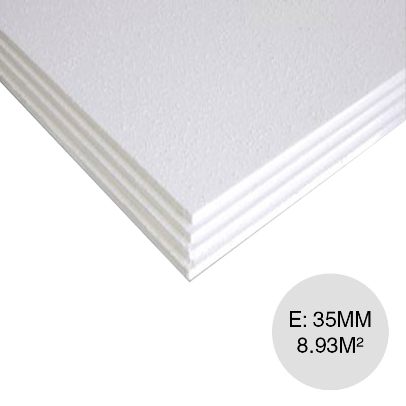 Placa cielorraso desmontable Capitel Estandar borde especial blanca salpicada 35mm x 610mm x 610mm 24u x caja 8.93m²
