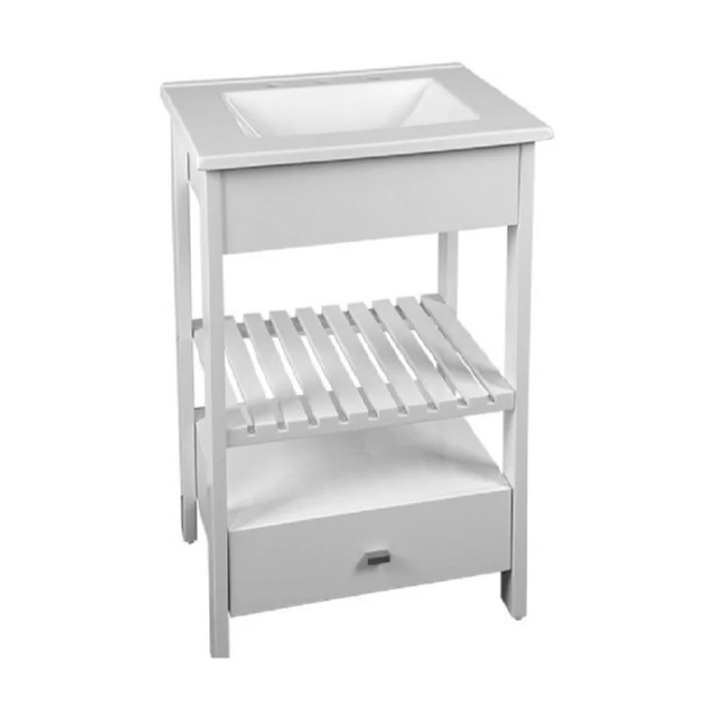 Vanitory de apoyo Maral abierto madera blanco 470mm x 600mm x 800mm