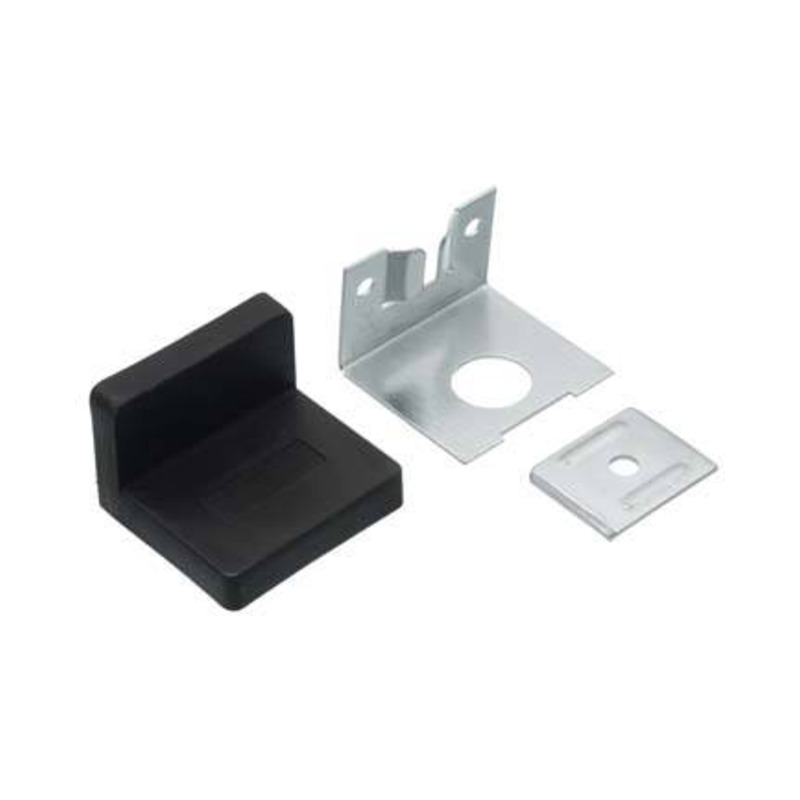 Colgador para alacena L negro con tapa