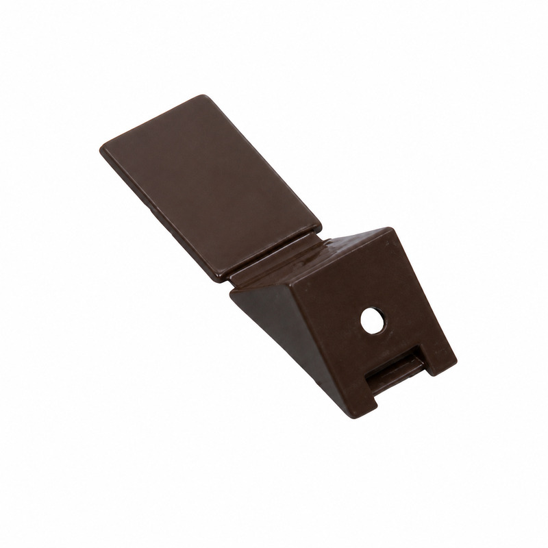 Escuadra soporte con tapa PVC marron