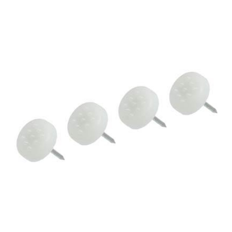 Patin PVC blanco con clavo simple 20mm