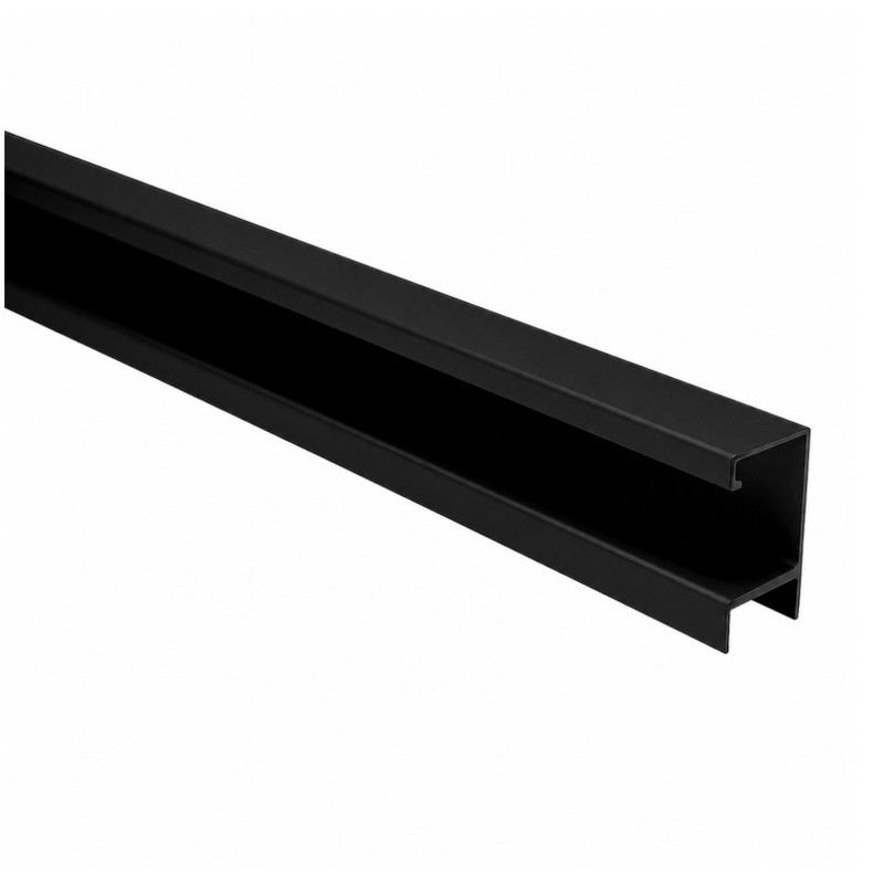 Perfil tirador C aluminio negro 3m