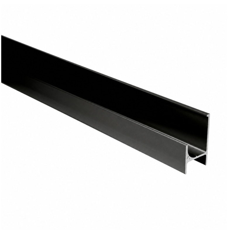Perfil tirador J aluminio negro 3m