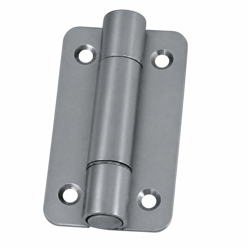 Bisagra con resorte autoretorno para cabina sanitaria acero inoxidable mate
