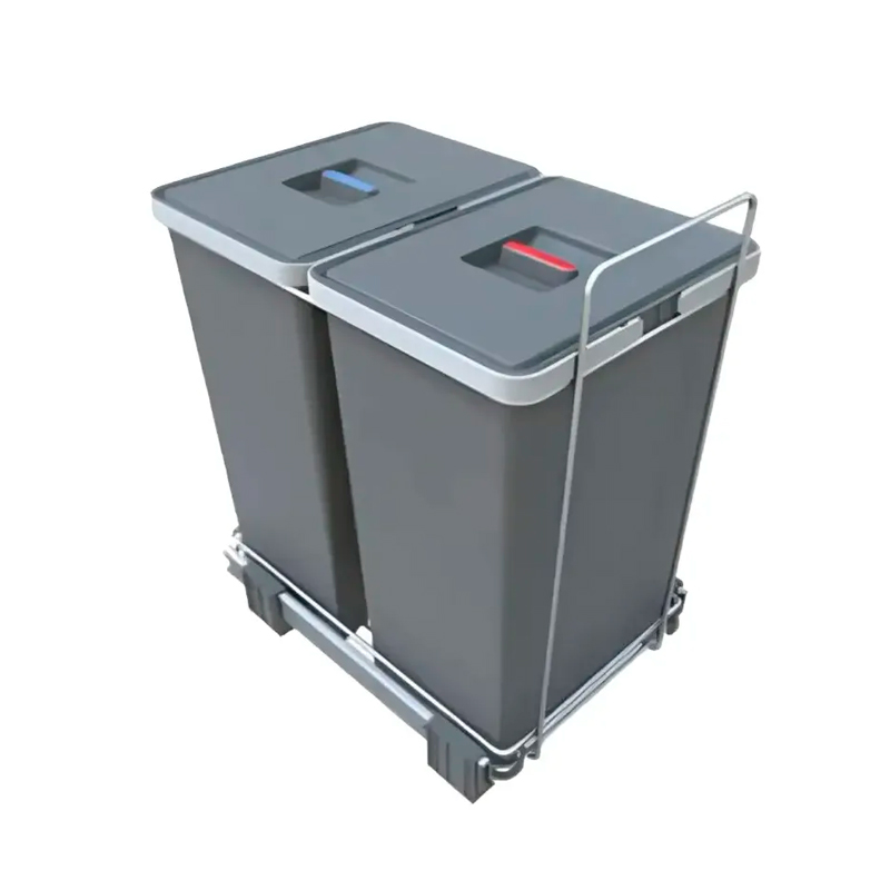 Cesto de residuos extraible Ecofil 2 x 24L gris