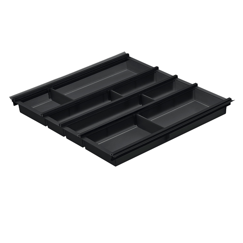 Cubertero Cuisio para cajon Matrix Box P negro translucido 900mm