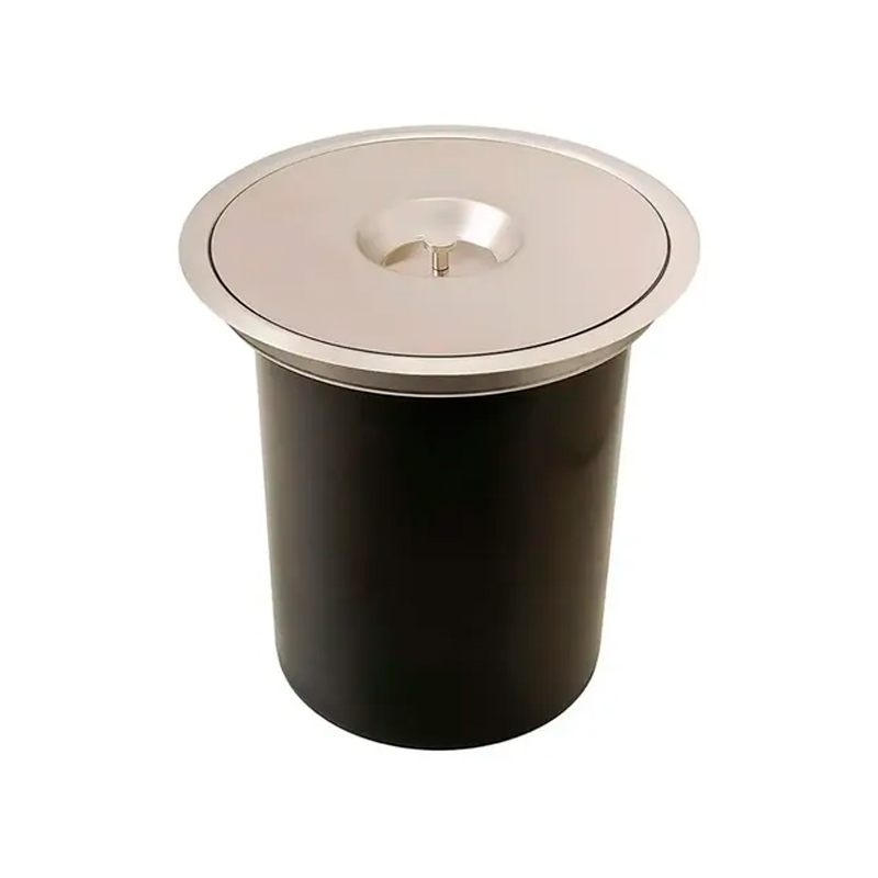 Cesto de residuos para mesada 5L inox y negro
