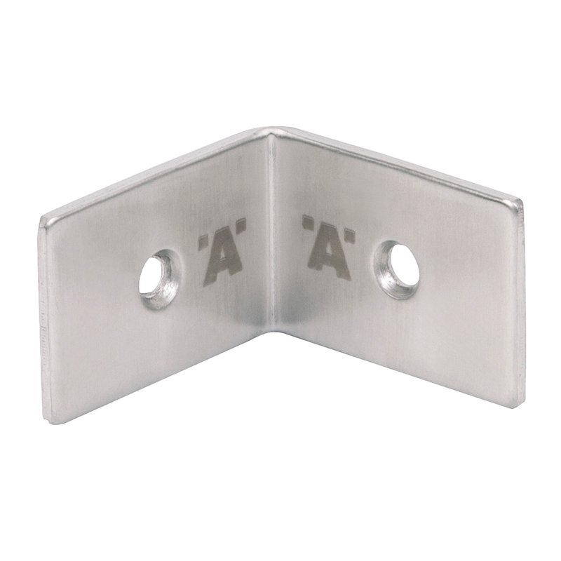 Escuadra de montaje recta 90° inoxidable mate