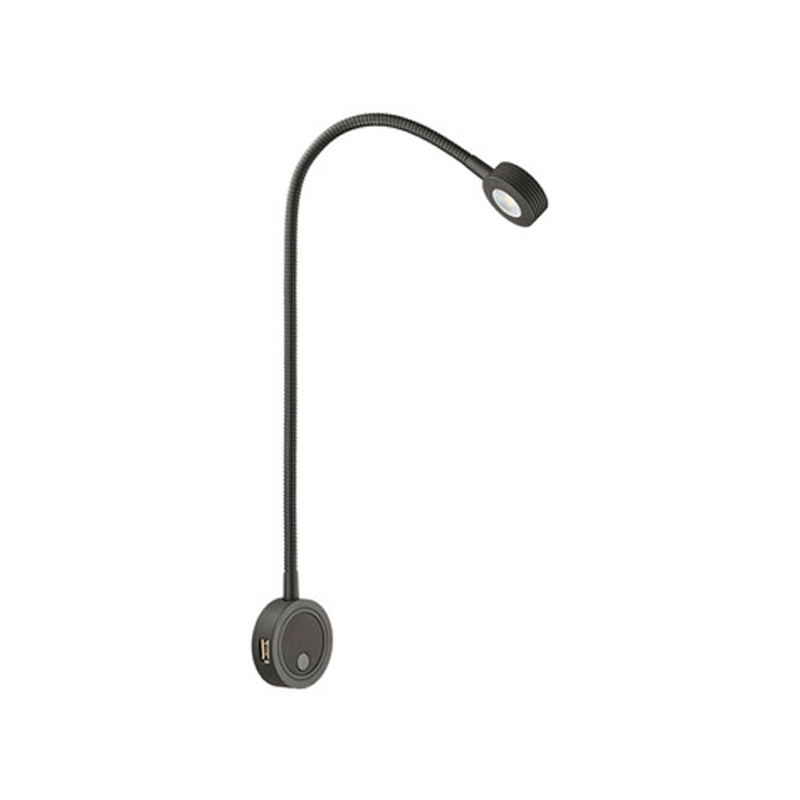 Lampara LED Loox 2034 flexible aplicada aluminio negro 12V 1.7W