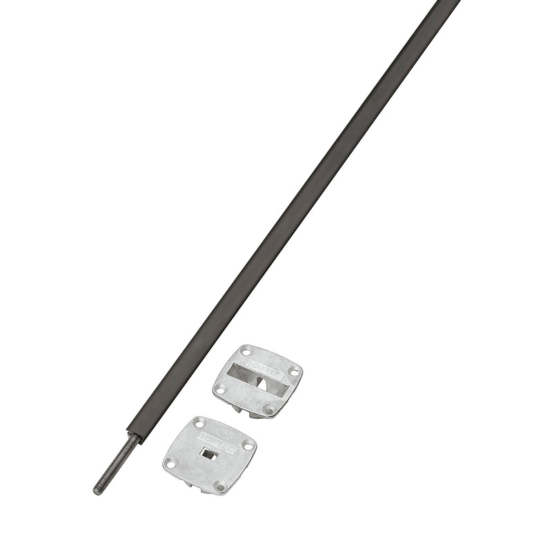 Herraje Planofit de alineacion para puerta negro